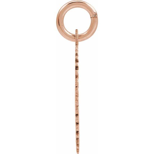 14K Rose Initial A Pendant