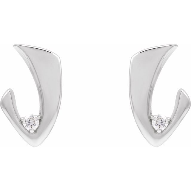 Sterling Silver 1/5 CTW Natural Diamond Earrings