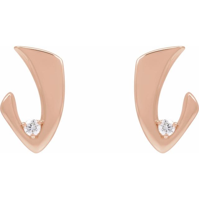 14K Rose 1/5 CTW Natural Diamond Earrings