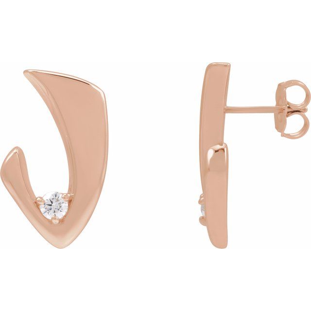 14K Rose 1/5 CTW Natural Diamond Earrings