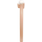14K Rose Cultured White Seed Pearl Ring