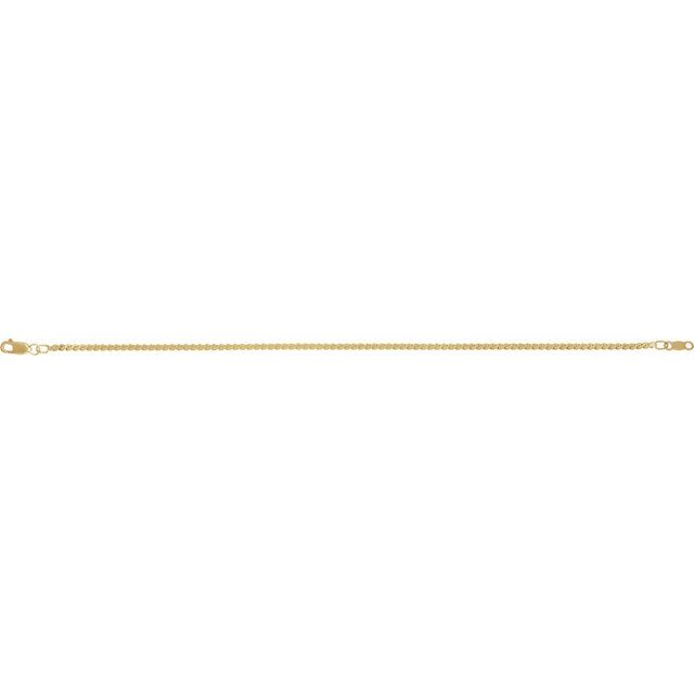 14K Yellow 1.7 mm Serpentine 7" Chain