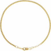 14K Yellow 1.7 mm Serpentine 7" Chain