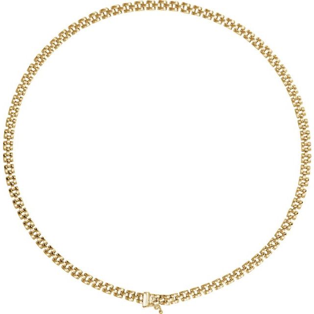 14K Yellow 4 mm Panther 16" Chain