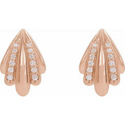 14K Rose 1/5 CTW Natural Diamond Earrings