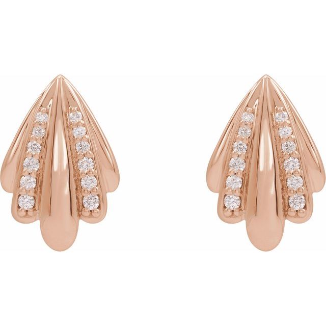 14K Rose 1/5 CTW Natural Diamond Earrings