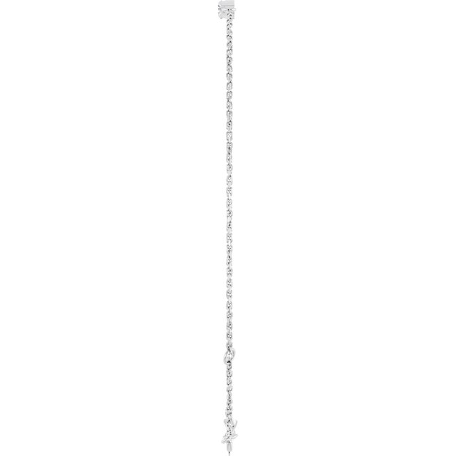 Platinum 1/4 CTW Natural Diamond Graduated 6 1/2-7 1/2" Bracelet