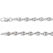 Sterling Silver 3.8 mm Hollow Puffed Anchor 20" Chain