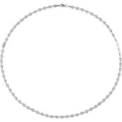 Sterling Silver 3.8 mm Hollow Puffed Anchor 20" Chain