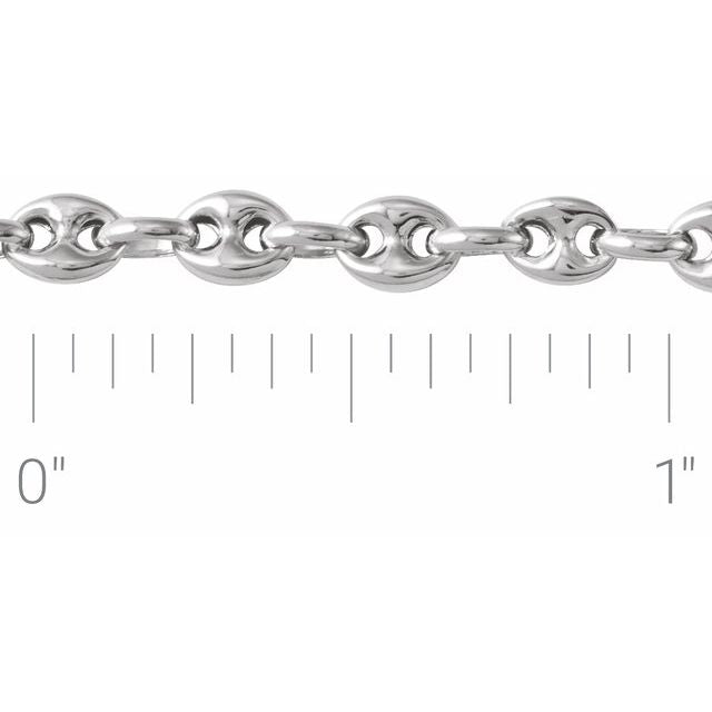 Sterling Silver 3.8 mm Hollow Puffed Anchor Chain by the Inch