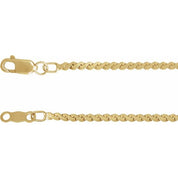 14K Yellow 1.7 mm Serpentine 7" Chain