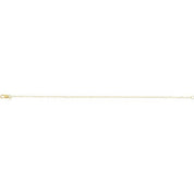 14K Yellow .8 mm Heart 7" Chain
