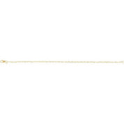 14K Yellow 1.9 mm Heart 7" Chain