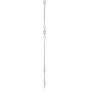 Platinum Lab-Grown Diamond 6 1/2-7 1/2" Bracelet