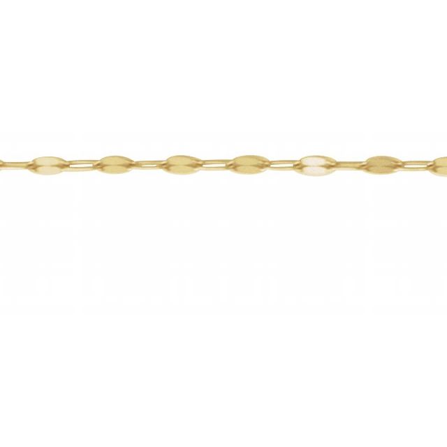 14K Yellow 1.5 mm Keyhole Chain by the Inch