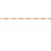 14K Rose 1.5 mm Keyhole Chain by the Inch