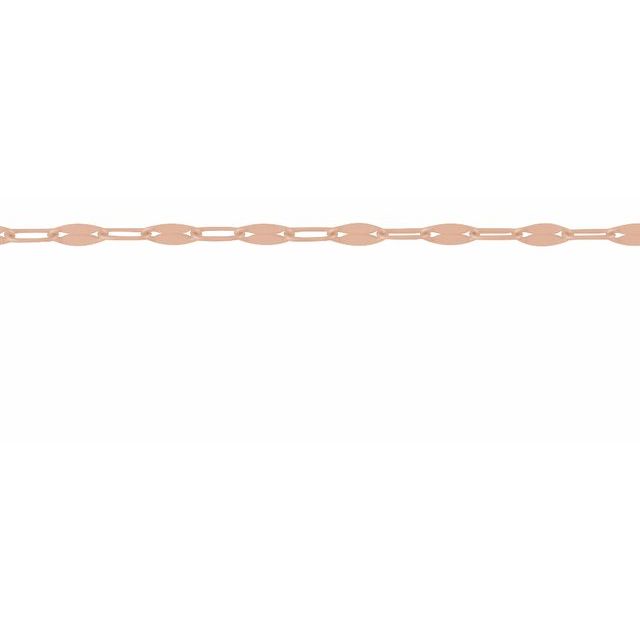 14K Rose 1.5 mm Keyhole Chain by the Inch