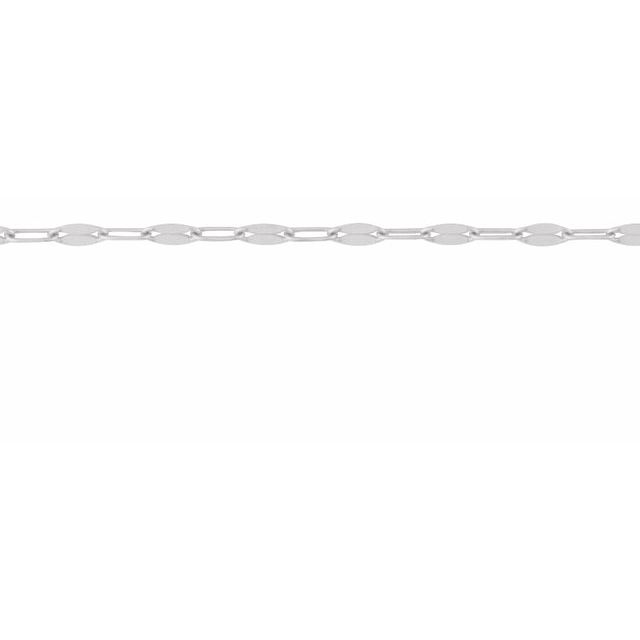 14K White 1.5 mm Keyhole Chain by the Inch