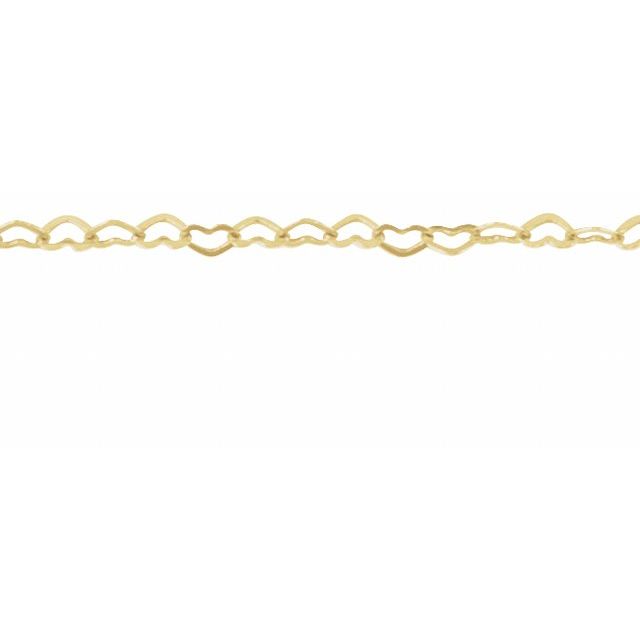 14K Yellow 1.9 mm Heart Chain by the Inch