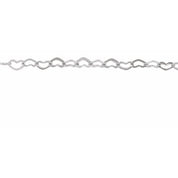Sterling Silver 1.9 mm Heart Chain by the Inch