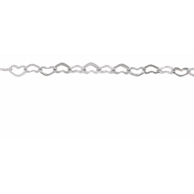 Sterling Silver 1.9 mm Heart Chain by the Inch