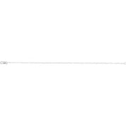 14K White .8 mm Heart 7" Chain