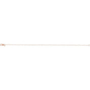 14K Rose .8 mm Heart 7" Chain