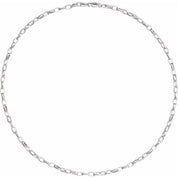 Sterling Silver 3.9 mm Puffed Oval Cable 18" Chain