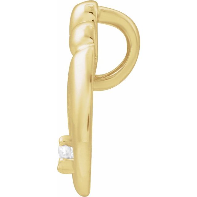 14K Yellow .03 CT Natural Diamond Mother and Child? Slide Pendant