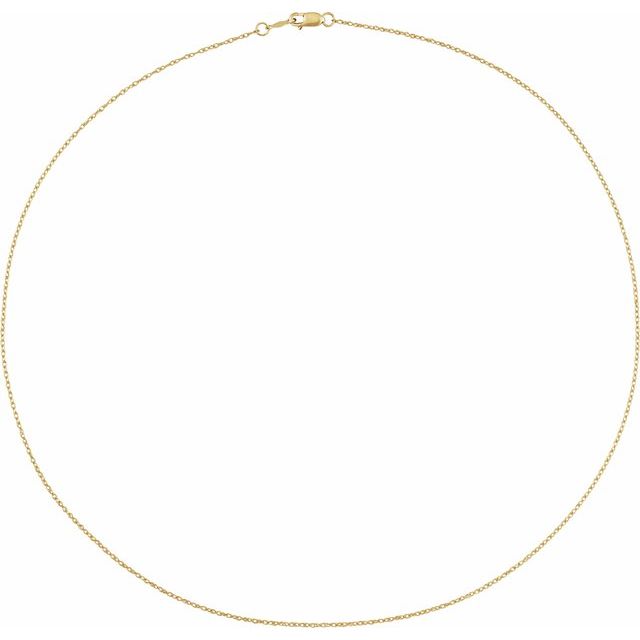 14K Yellow 1 mm Rope 24" Chain
