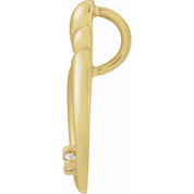 14K Yellow .05 CT Natural Diamond Mother and Child? Slide Pendant