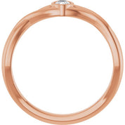 14K Rose 1/6 CT Lab-Grown Diamond Solitaire Ring