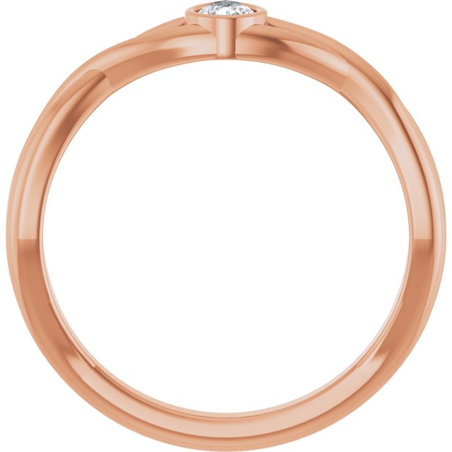 14K Rose 1/6 CT Lab-Grown Diamond Solitaire Ring
