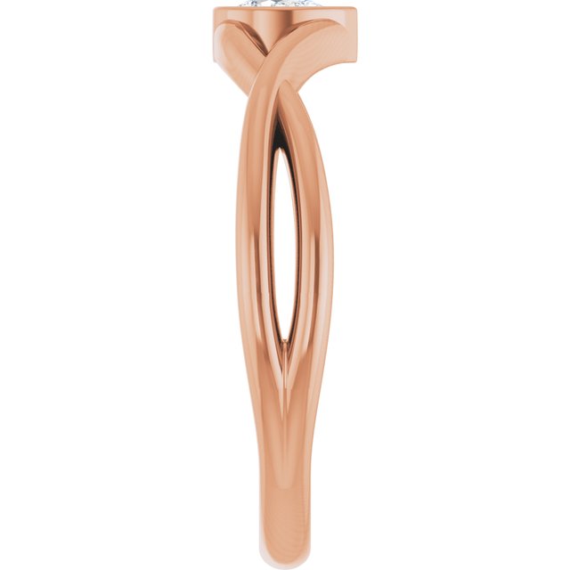 14K Rose 1/6 CT Lab-Grown Diamond Solitaire Ring