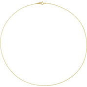 10K Yellow Gold 1.2 mm Diamond-Cut Bead Chain Necklace