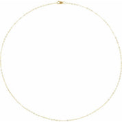 14K Yellow .8 mm Heart 24" Chain