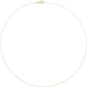 10K Yellow .5 mm Diamond-Cut Cable Chain Necklace