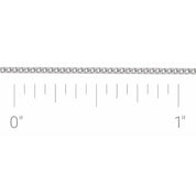 Platinum 1 mm Curb Chain by the Inch