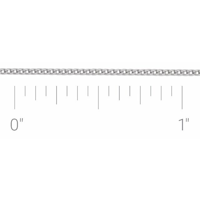 Platinum 1 mm Curb Chain by the Inch