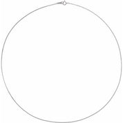 Platinum 1 mm Curb 20" Chain