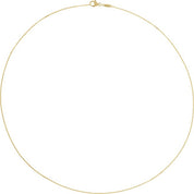 14K Yellow .8 mm Diamond-Cut Curb 16" Chain