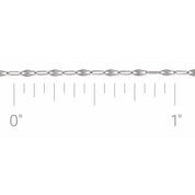 14K White 1.5 mm Keyhole Chain by the Inch