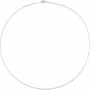 Sterling Silver 1.5 mm Keyhole 24" Chain