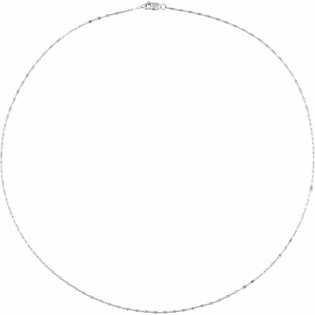 Sterling Silver 1.5 mm Keyhole 24" Chain