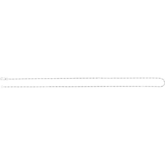 Sterling Silver 1.5 mm Keyhole 16" Chain