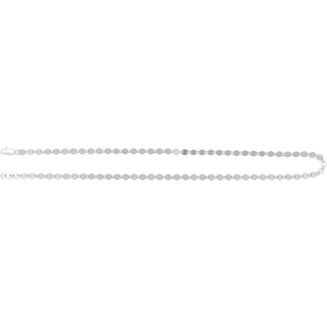 Sterling Silver 4 mm Mirror 16" Chain