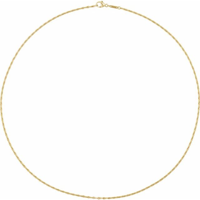 14K Yellow 1.5 mm Barleycorn 16" Chain