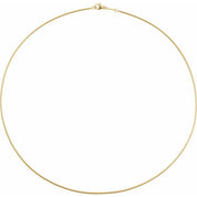 14K Yellow 1.2 mm Boa Snake 18" Chain