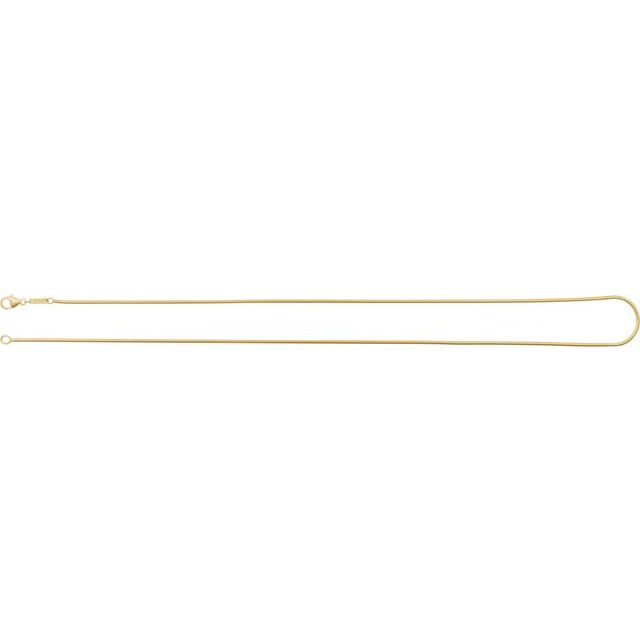 14K Yellow 1.2 mm Boa Snake 16" Chain