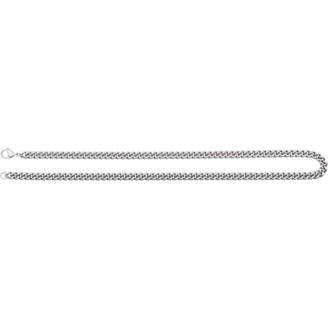 Stainless Steel 6.3 mm Curb 24" Chain